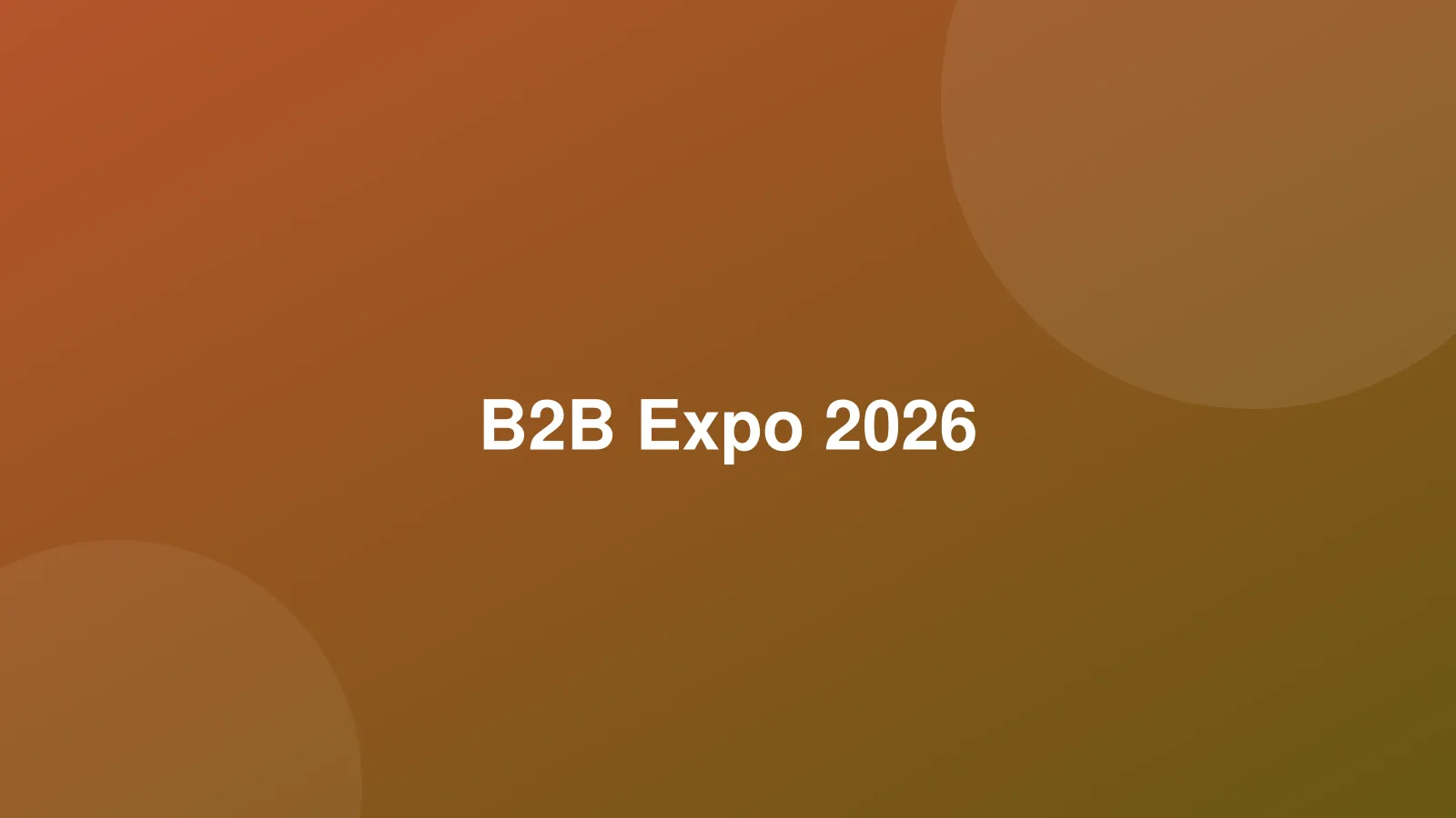 B2B Expo 2026 — Mumbai banner